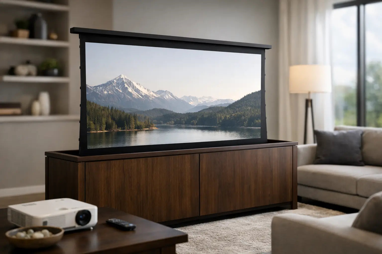 Motorized Projector Screen Cabinet Guide