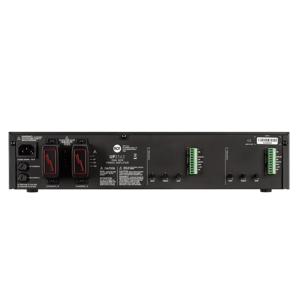 RCF UP 2162 Rack Mount Dual-Channel Digital Power Amplifier, 2 × 160W, 4 Channels