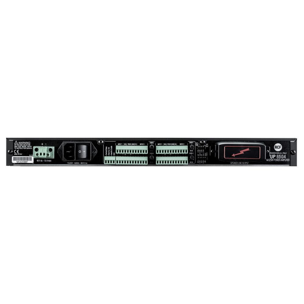 RCF UP 8504 Rack Mount Power Amplifier 4×125 W 4‑Channel