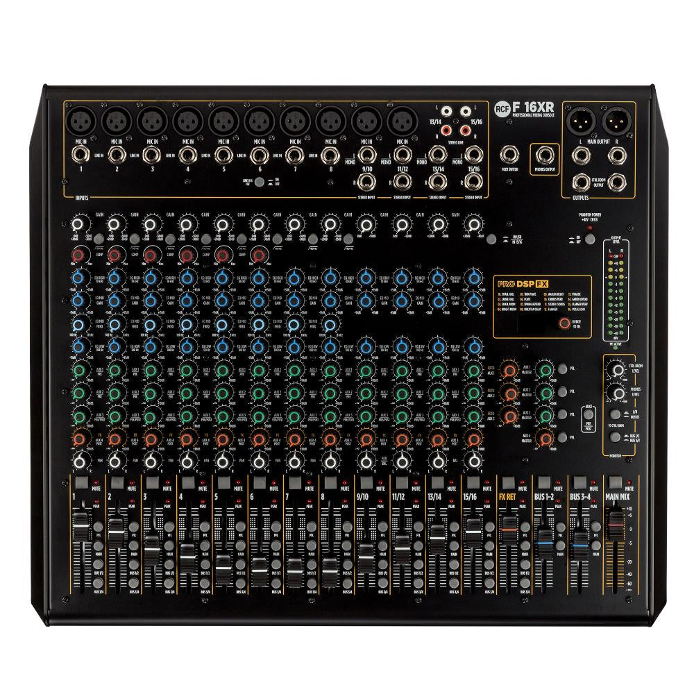 F 16XR 16-CHANNEL MIXING CONSOLE WITH MULTI-FX & RECORDING