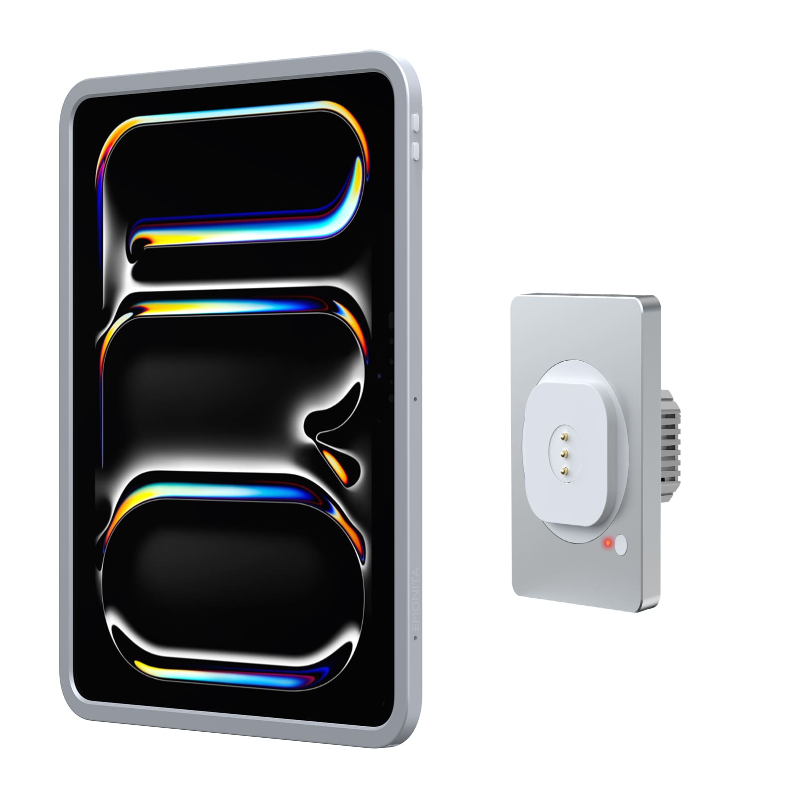 Magnetic iPad Wall Mount – AC Powered, Snap-On Design for Effortless Mounting