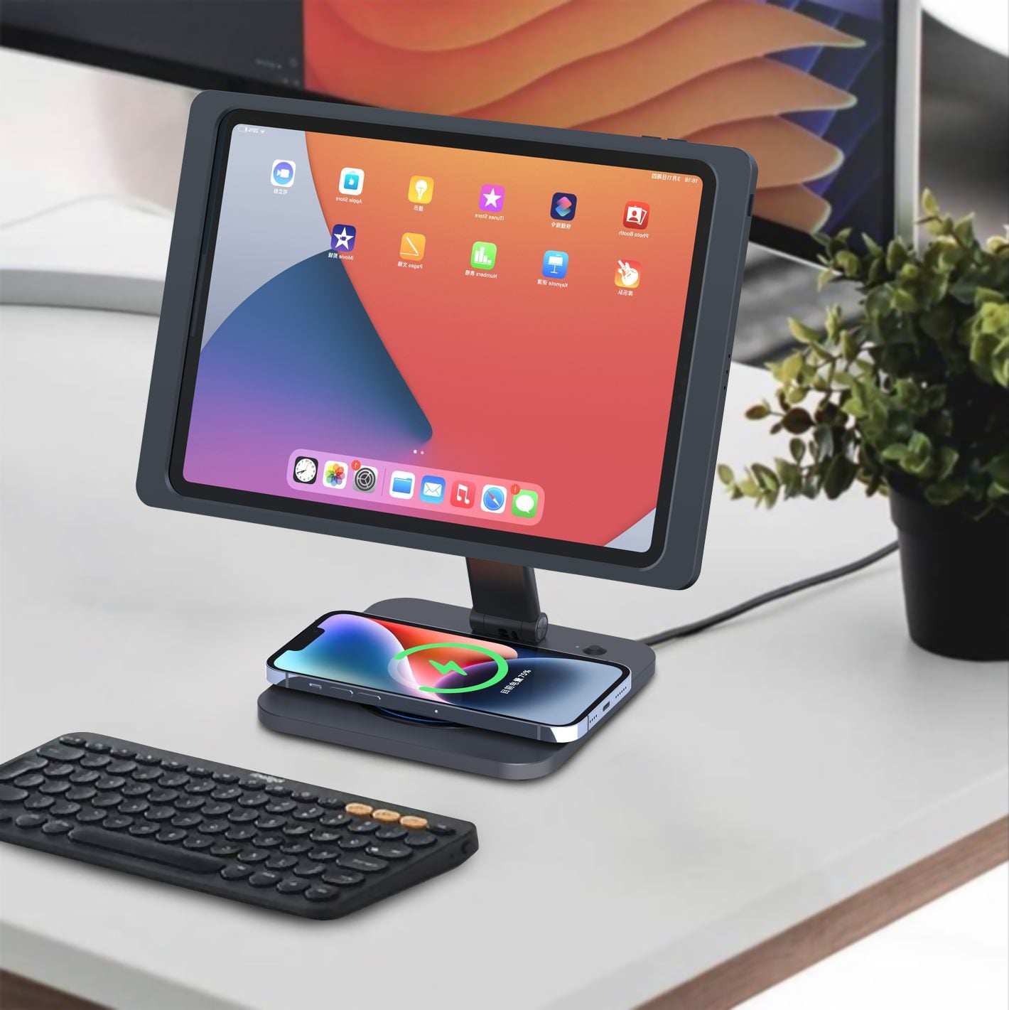 EMONITA Magnetic Charging Case for iPad – AC/PoE/DC Compatible | Wall & Table Mounts Sold Separately