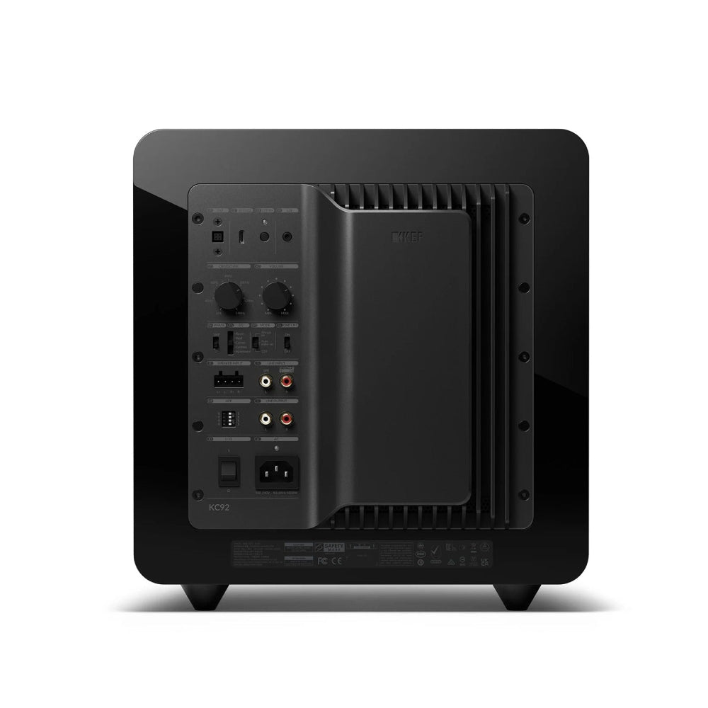 KEF KC92 Powered Subwoofer Black – Dual 9” Force Cancelling Subwoofer