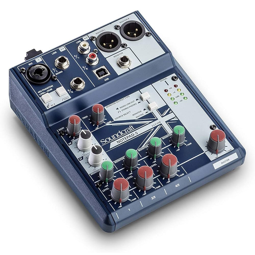 Soundcraft Notepad-5 Small-format Analog Mixing Console with USB I/O