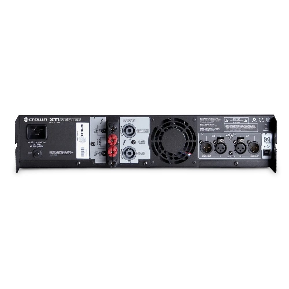 مضخم طاقة Crown XTi 6002 ثنائي القناة، 2100 واط 4 أوم