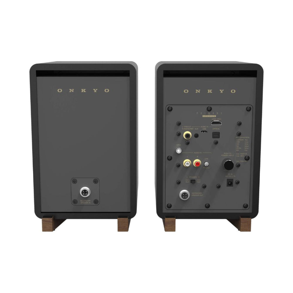 Onkyo GX-30ARC Powered Monitor Speakers – Bluetooth Bookshelf Speakers with HDMI ARC