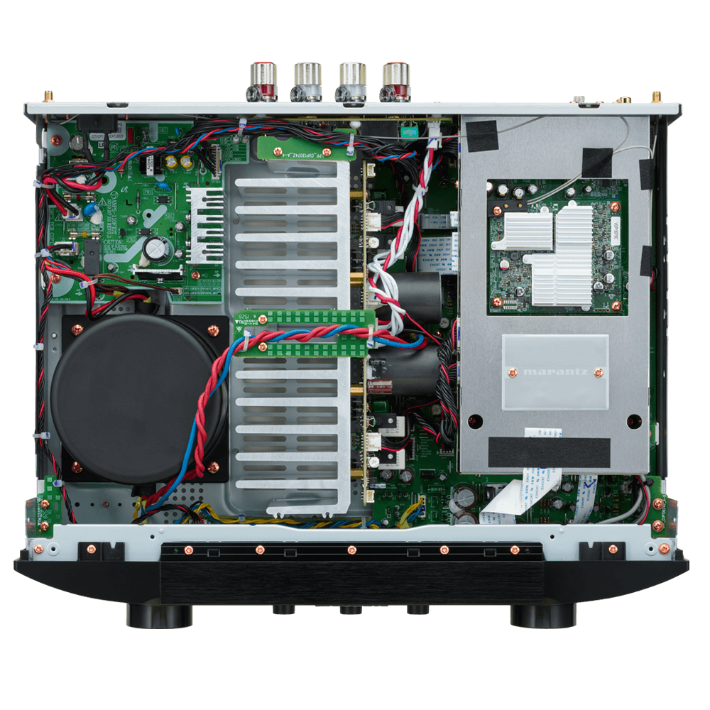Marantz PM7000N مضخم صوت ستيريو هاي فاي مدمج HEOS يدعم المصادر الرقمية والتناظرية المتوافقة مع مدخل Amazon Alexa Phono