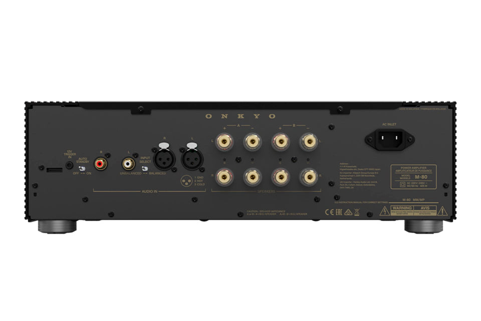 Onkyo M-80 Power Amplifier Black – High-Power 2-Channel Hi-Fi Stereo Amplifier