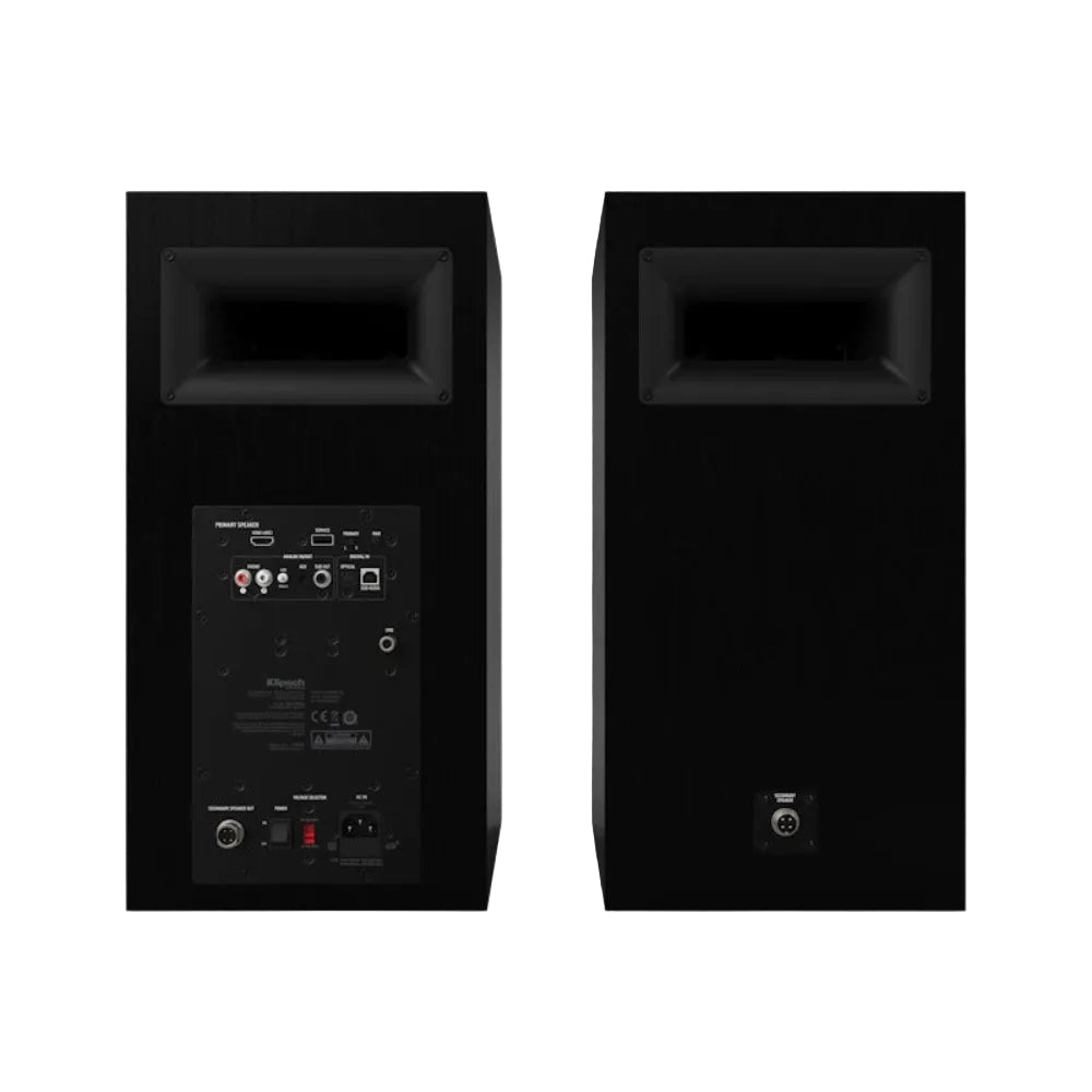 Klipsch The Nines Black Powered Speakers – Premium Hi-Fi Bluetooth Bookshelf Speakers