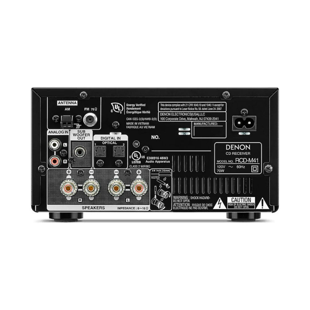 Denon RCD-M41DAB (RCDM41DABBKEK) Mini Hi-Fi CD Receiver