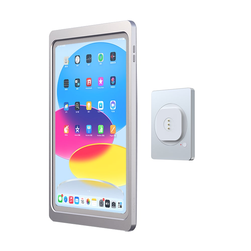 Magnetic iPad Wall Mount – AC Powered, Snap-On Design for Effortless Mounting