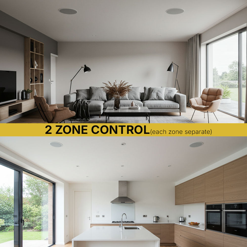 Multi Zone Audio System 2 Zone with FS2C Speakers and Wiim Amplifier
