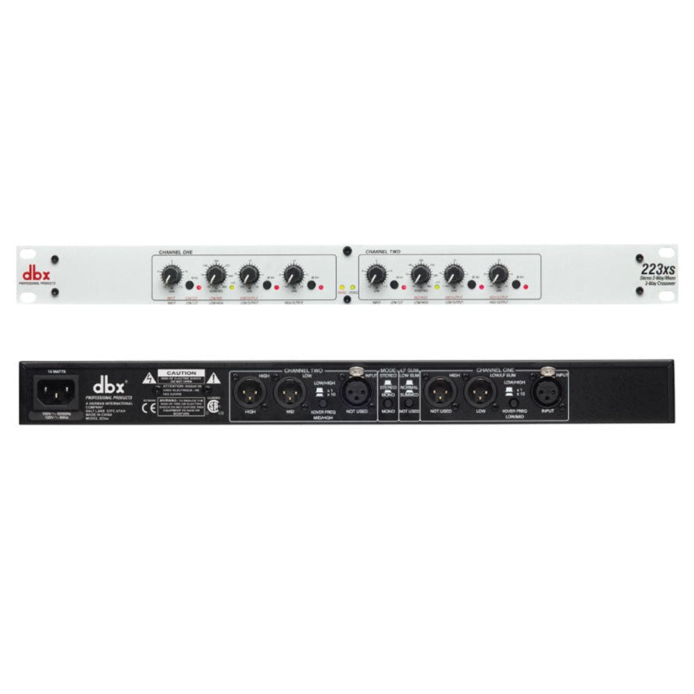DBX 223xs Stereo 2-Way/Mono 3-Way Crossover with XLR Connectors