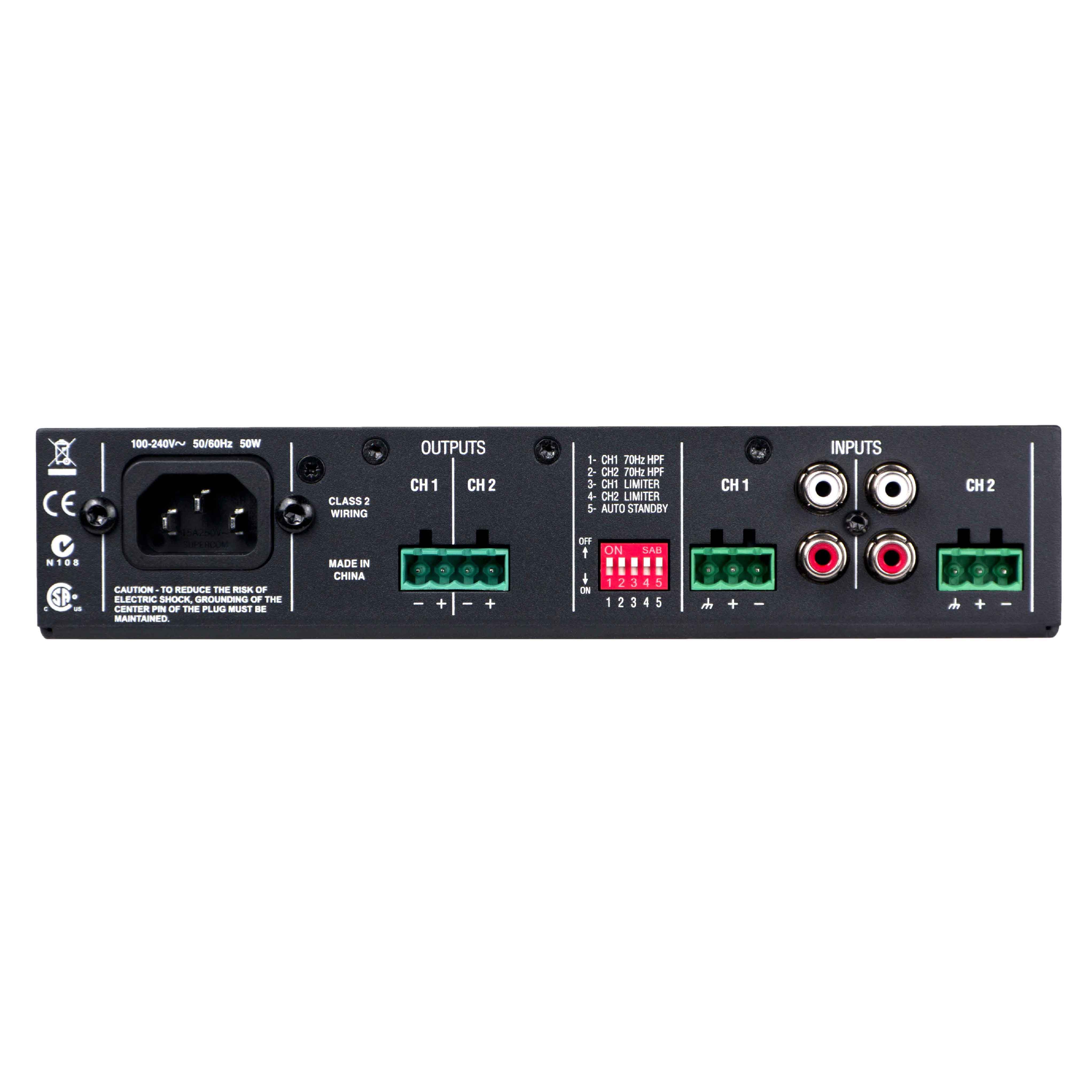 مضخم صوت جيه بي ال NCSA2120R-U-EU 2 × 120 وات عند 4/8 أوم