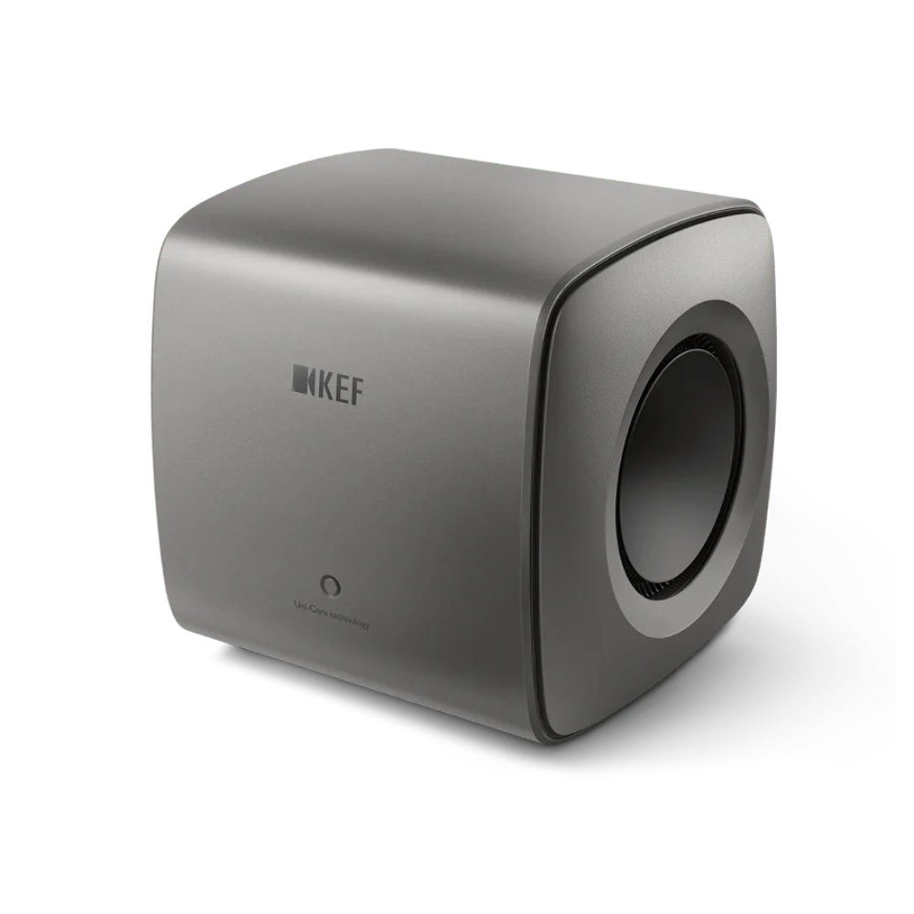 KEF KC62 Powered Subwoofer Black – Compact Force Cancelling Subwoofer