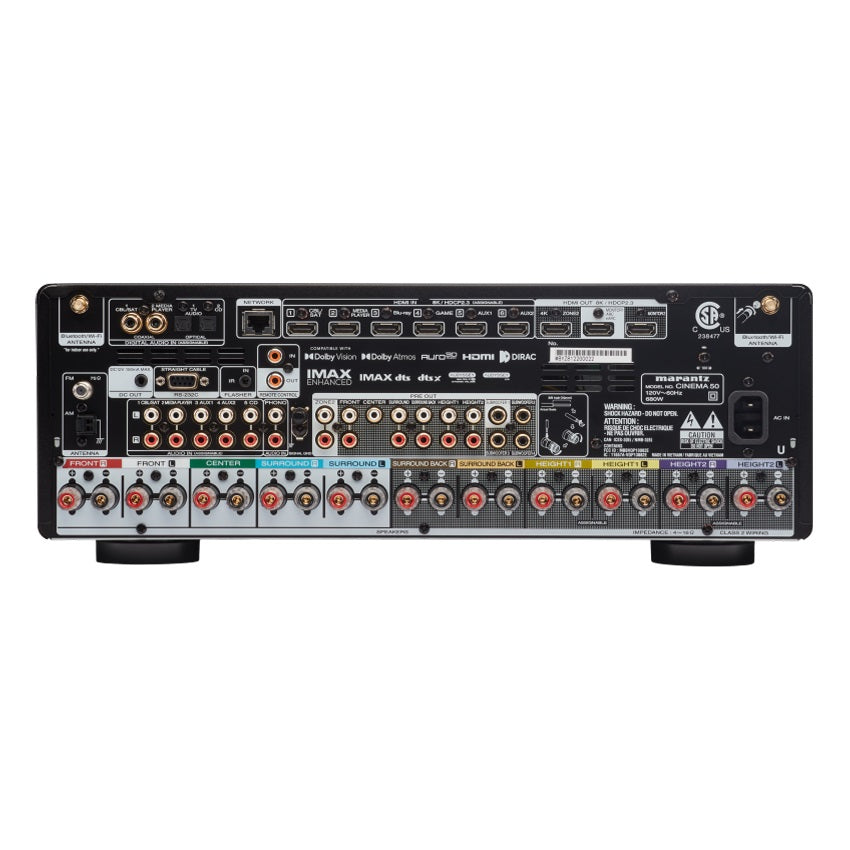 Marantz Cinema 50 Premium 9.4 قناة - 110 وات لكل قناة جهاز استقبال AV