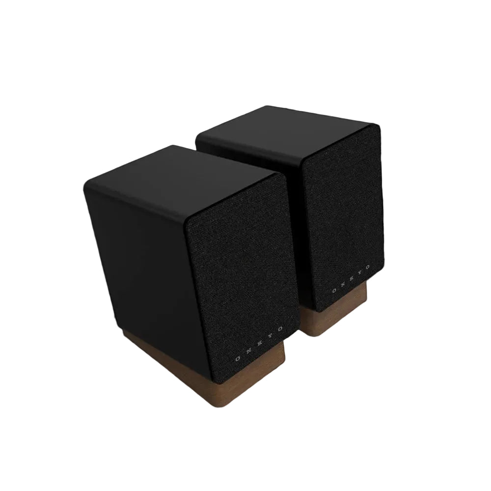 Onkyo GX-10DB Powered Monitor Speakers Black – Compact Bluetooth Bookshelf Speakers