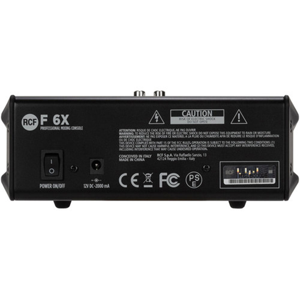 F 6X 6 CHANNEL MIXING CONSOLE WITH MULTI-FX