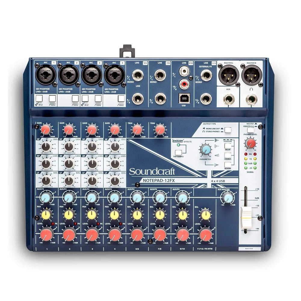 Soundcraft Notepad-12FX Small-format Analog Mixing Console with USB I/O and Lexicon Effects