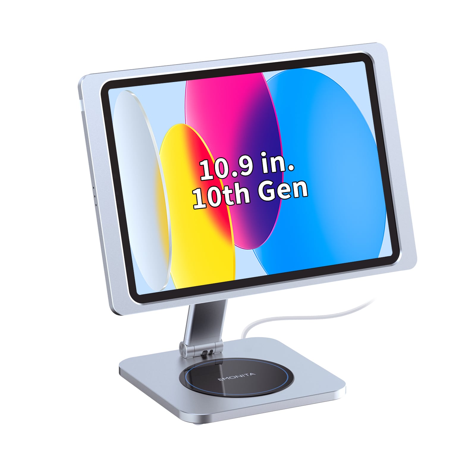 EMONITA 18W Fast Charging Foldable Magnetic Stand with Charging Case for iPad 10.9-in. (10th/A16 Gen)