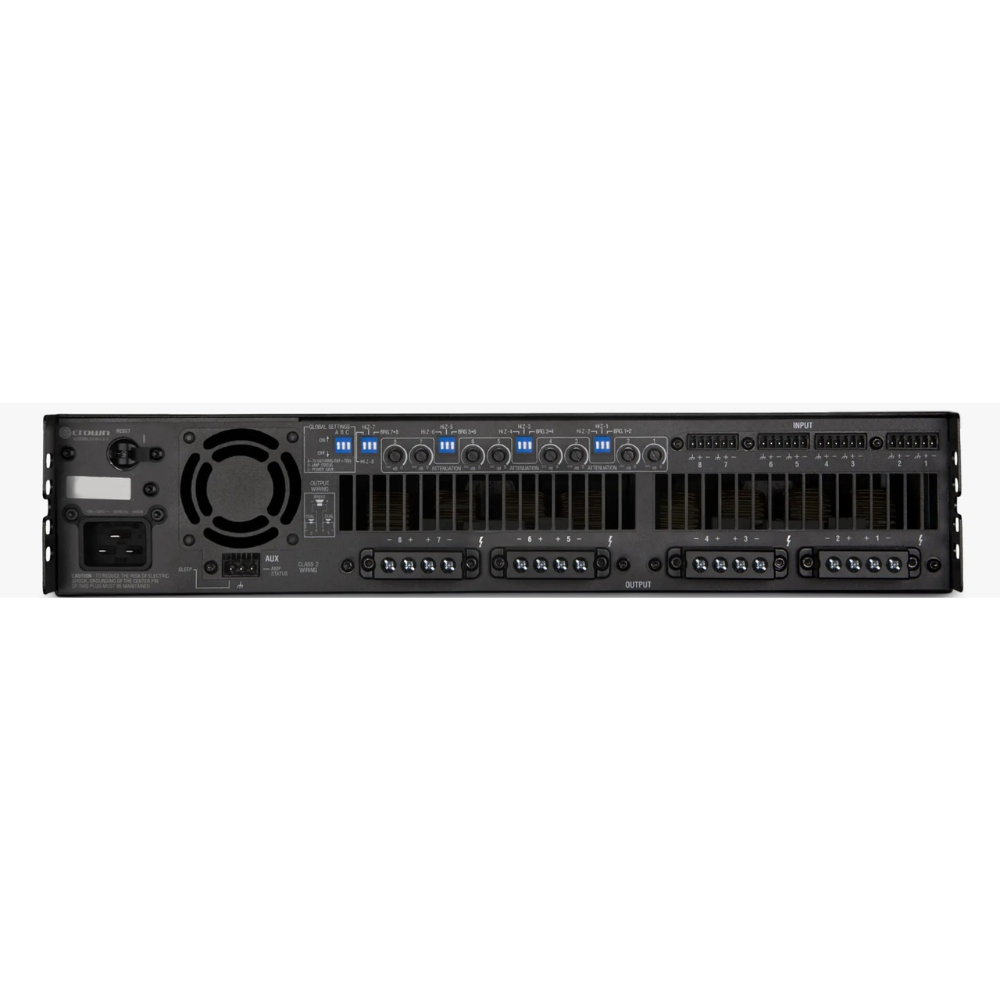 مضخم صوت تناظري بثماني قنوات بقوة 600 وات من Crown Audio DCI8X600N-U-EKFX