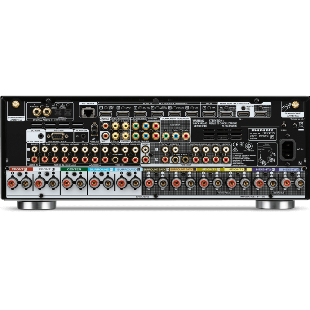 مارانتز SR6015 - جهاز استقبال AV 9.2 قناة 8K