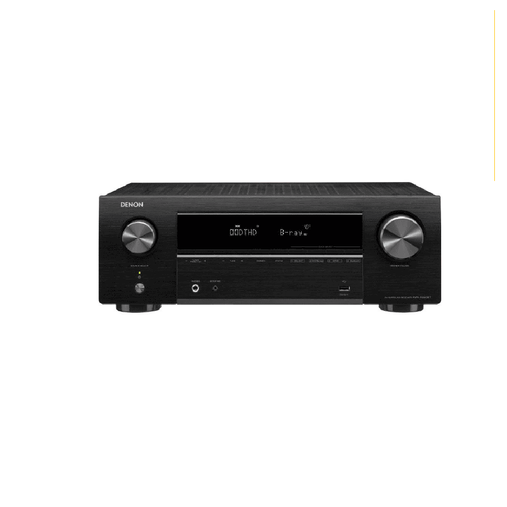جهاز استقبال Denon Avrx1700h 7.2ch 8k Av مع صوت ثلاثي الأبعاد وتحكم صوتي وHeos مدمج 