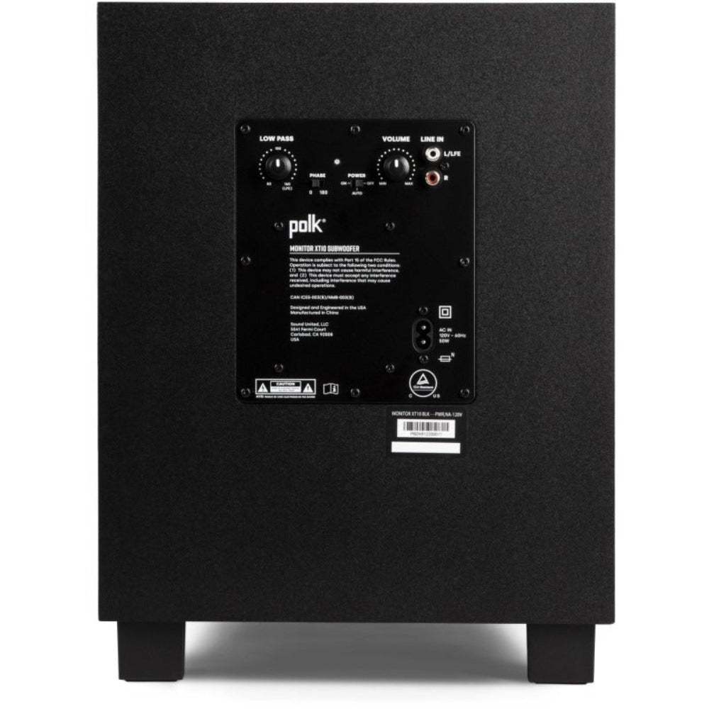 Polk Audio MXT10SUBBK Monitor XT10 Powered Subwoofer