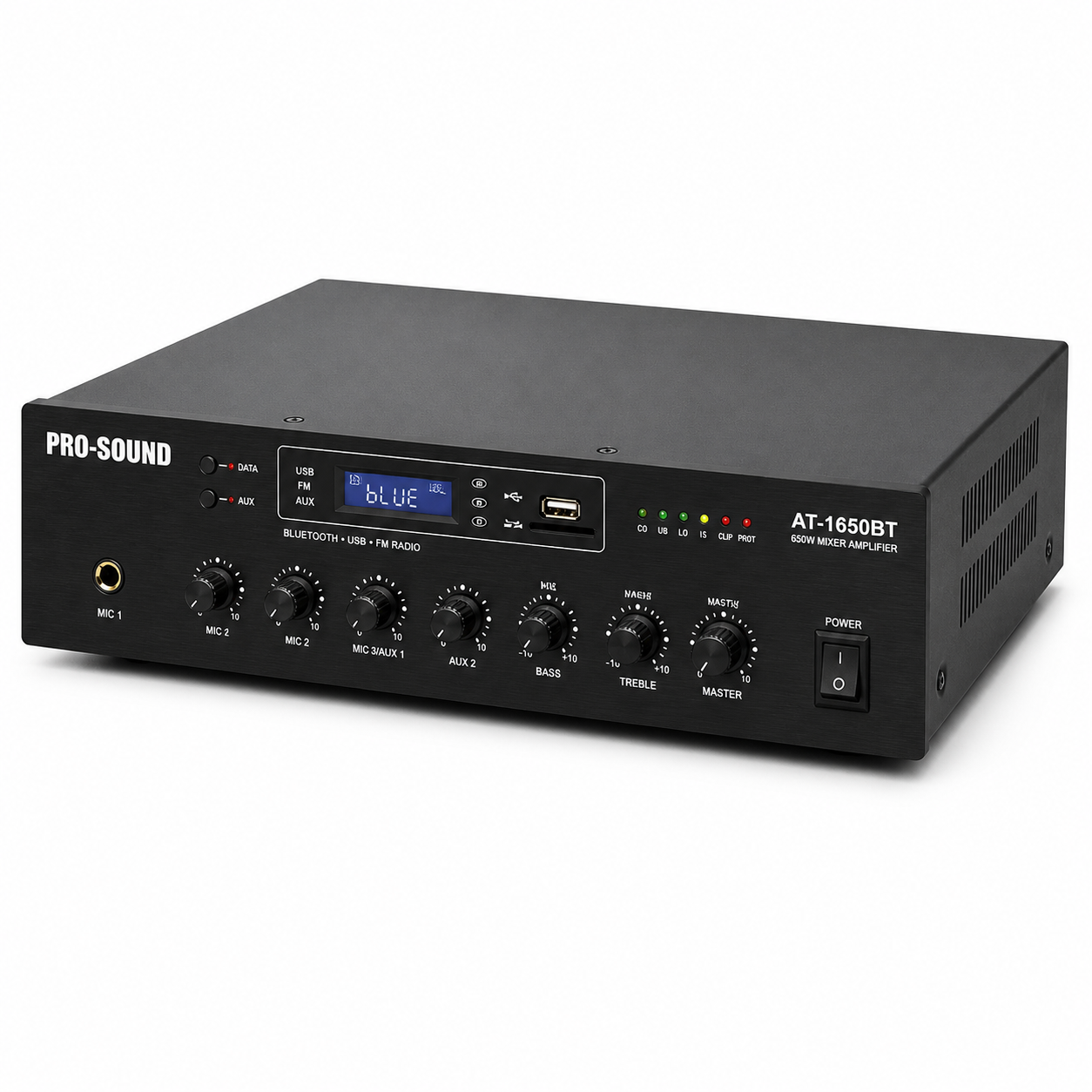 ProSound AT-1650BT 650W Rack Mount Mixer Amplifier with Bluetooth, USB & FM