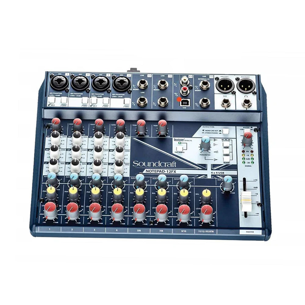 Soundcraft Notepad-12FX Small-format Analog Mixing Console with USB I/O and Lexicon Effects