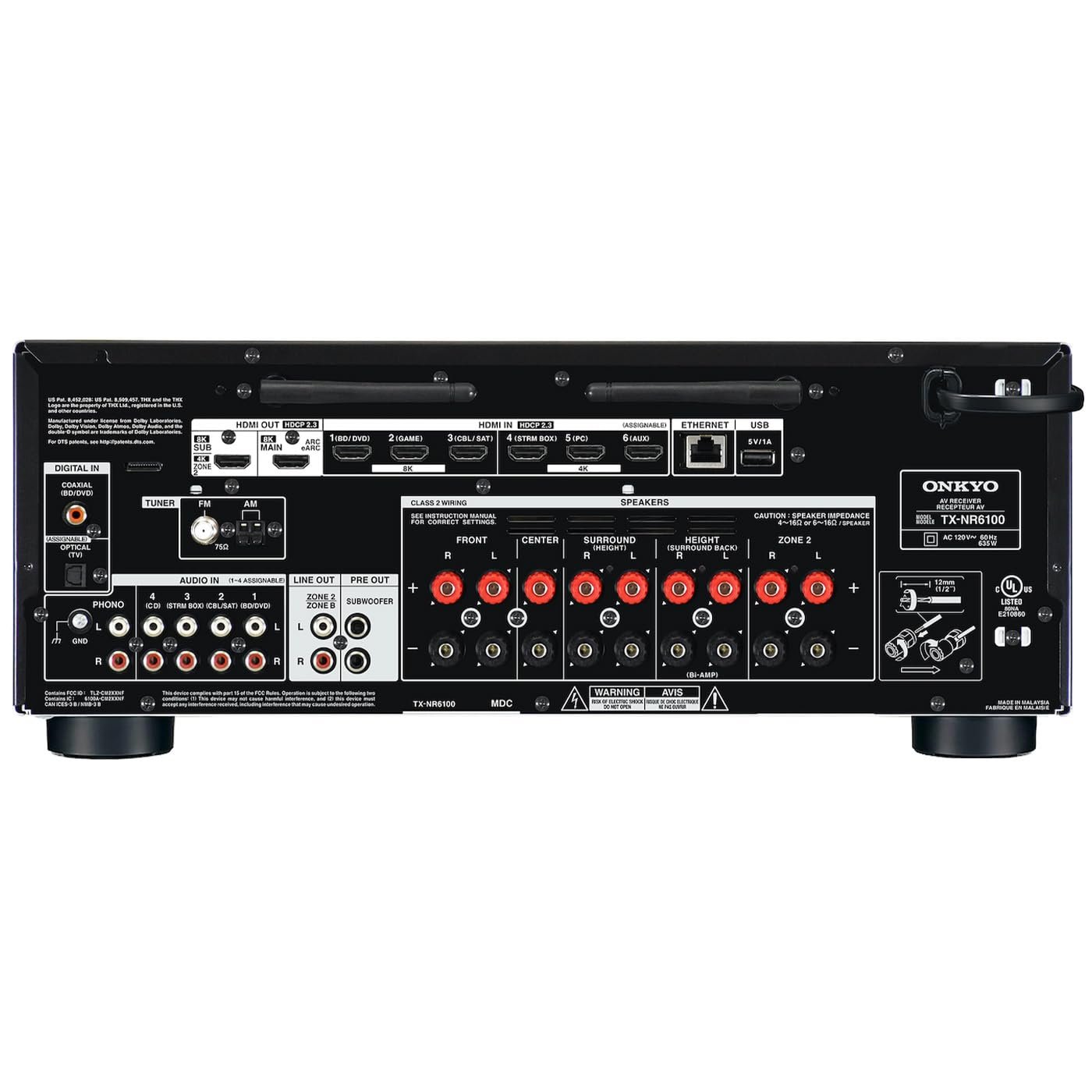 ONKYO TX-NR6100 AV Receiver Bundle with 2 × Klipsch RP-8000F II Floorstanding Speakers