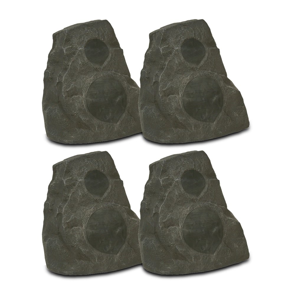 Klipsch AWR-650-SM Granite Outdoor Rock Speaker 4-Pack Bundle