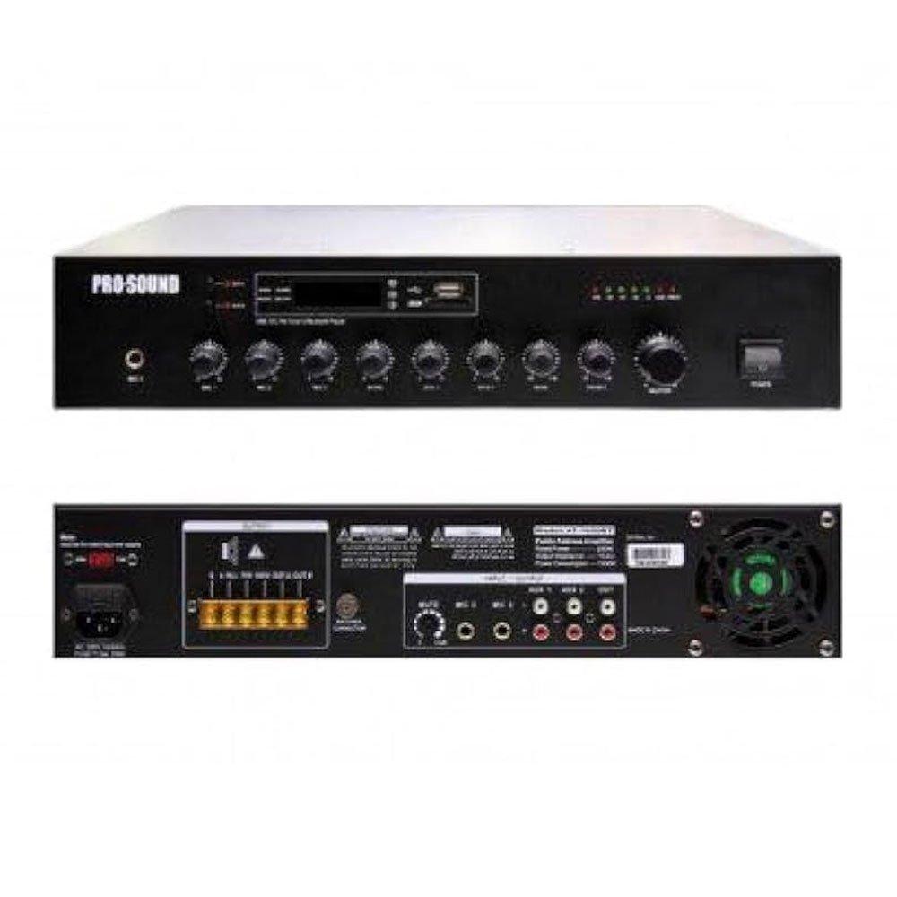 Prosound X-20 Pendant Speaker (4), AT-120 BT Amplifier with 100m Cable Bundle
