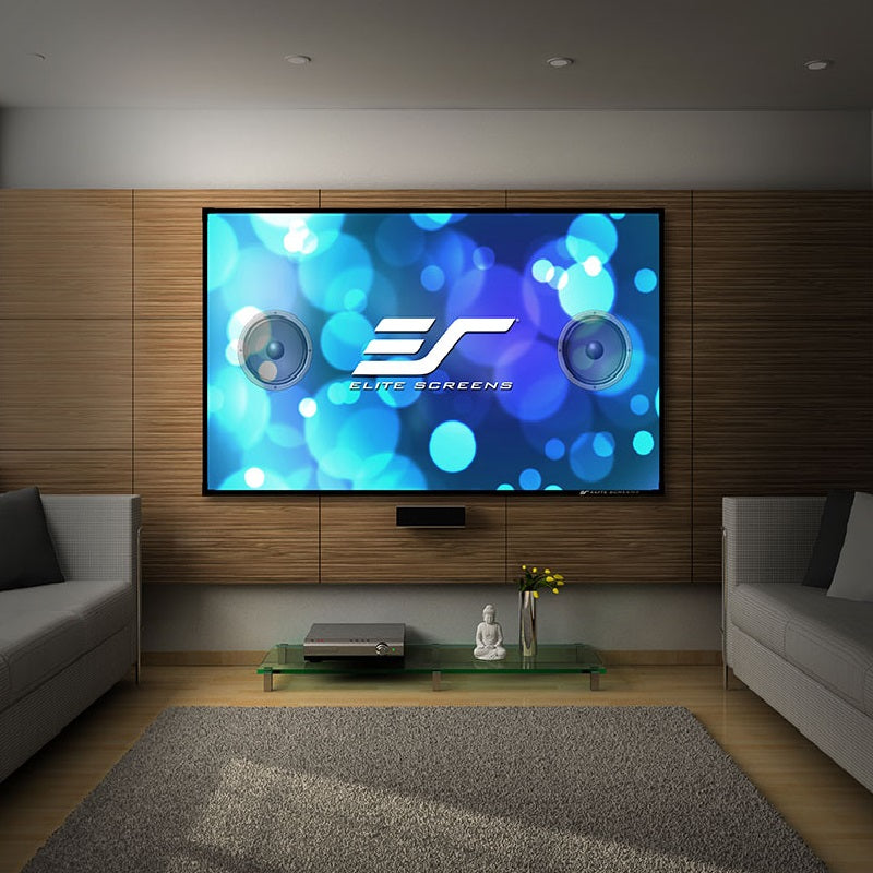 Elite Screen Aeon AcousticPro UHD Series, 16:9, 4K Ultra HD and Active 3D, Home Theater Fixed Frame Projector Screen, Ultra, Short Throw Projectors