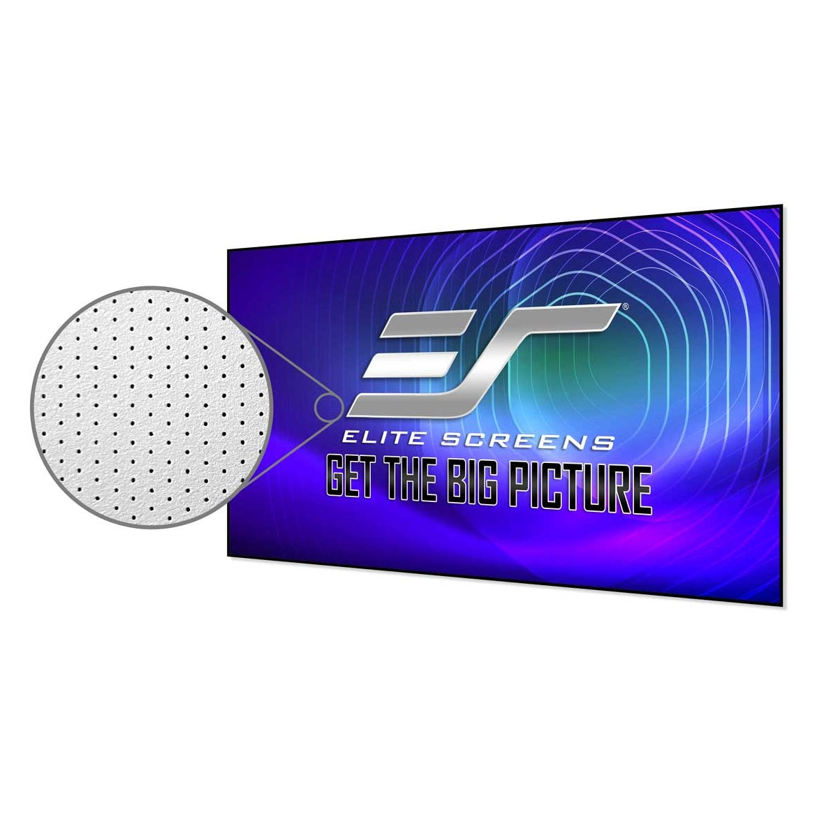 Elite Screen Aeon CineGrey 4D AT Series Acoustic Perforated Screen, 16:9, Home Theater Fixed Frame Projector Screen, Standard Throw Projectors