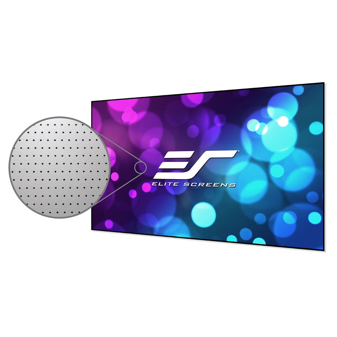 Elite Screen Aeon CineGrey 3D AT Series Acoustic Perforated Screen, 16:9, 4K/8K, Ultra HD Home Theater Fixed Frame Projector Screen, Standard Throw Projectors