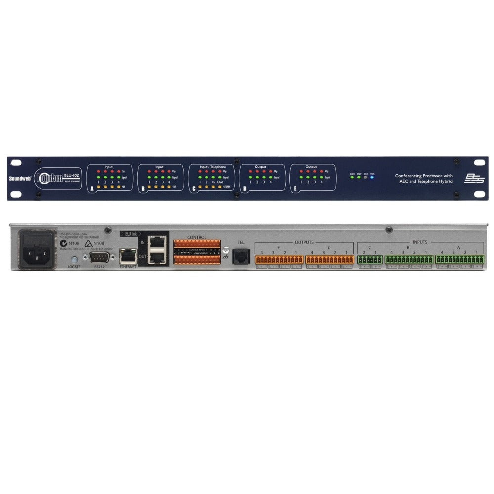 BSS BLU-102 Conferencing Processor with AEC and Telephone Hybrid