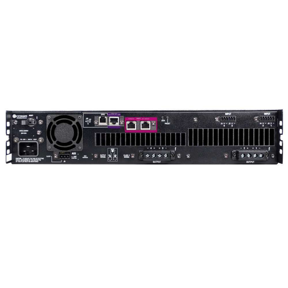 Crown Audio DCI4X1250DA-U-EKFX Dante-enabled With Four Channel DSP Amplifier