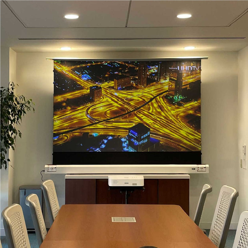 Elite Kestrel Tab-Tension CLR3 Series Ambient Light Rejecting Electric Free-standing Projector Screen