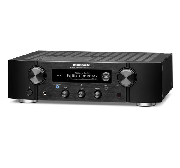 Marantz PM7000N مضخم صوت ستيريو هاي فاي مدمج HEOS يدعم المصادر الرقمية والتناظرية المتوافقة مع مدخل Amazon Alexa Phono