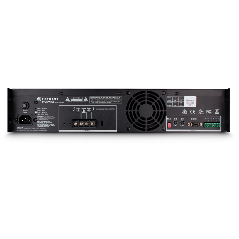 Crown XLC 2500 W-O DSP Two-Channel 500W Power Amplifier